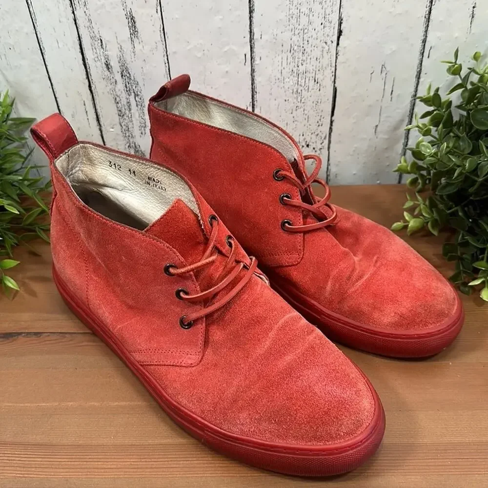 Del Toro Men's Red Suede‎ Chukka Sneaker Size 11